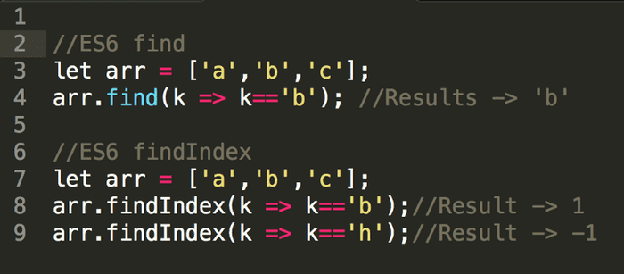 find() and findIndex()