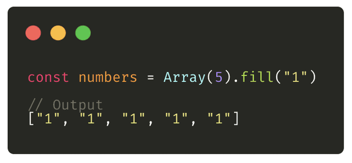 Declaring array with values